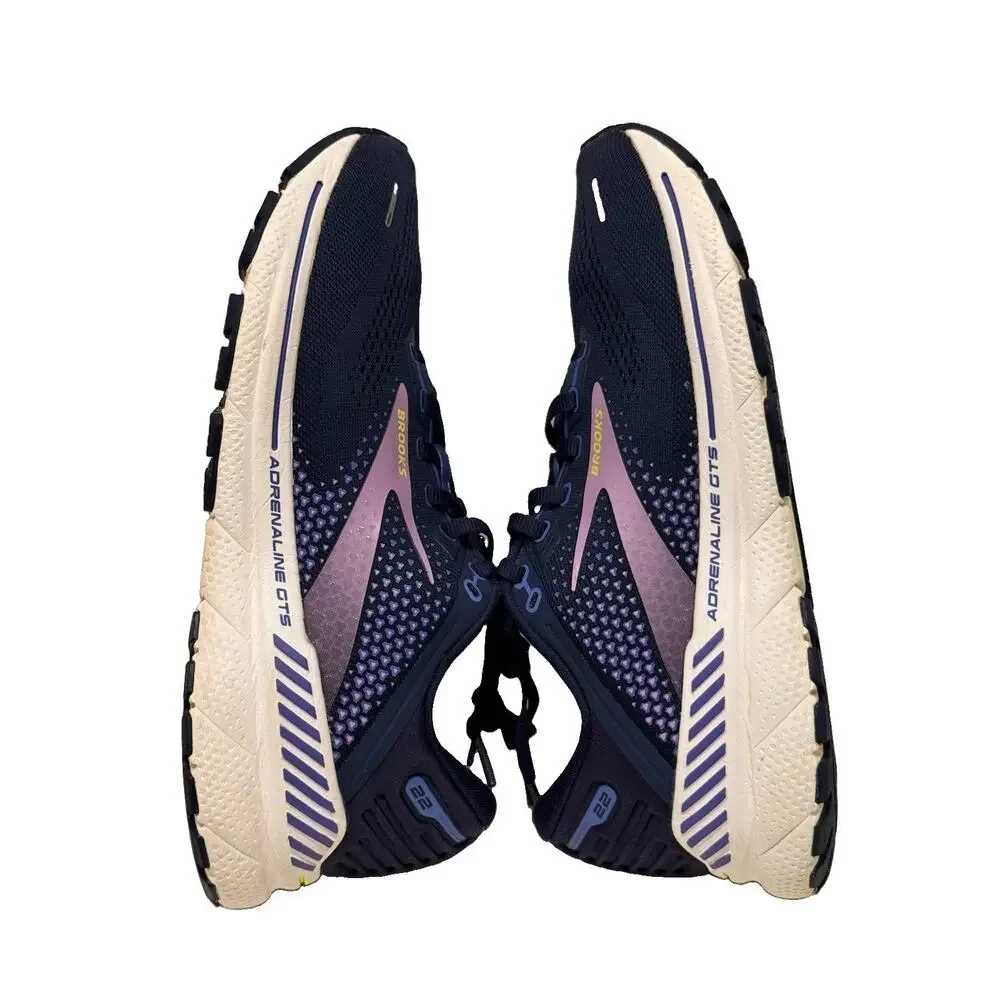 Brooks Adrenaline GTS 22 Women’s Running Shoes Size 10 Navy/Purple/Pink